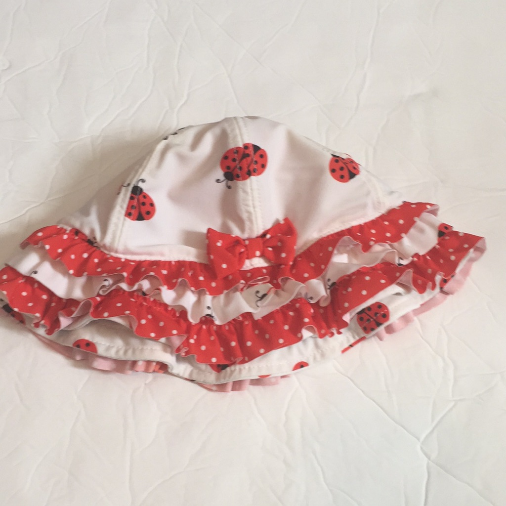 Toddler Ruffle Lady Bug Sun Hat 2t